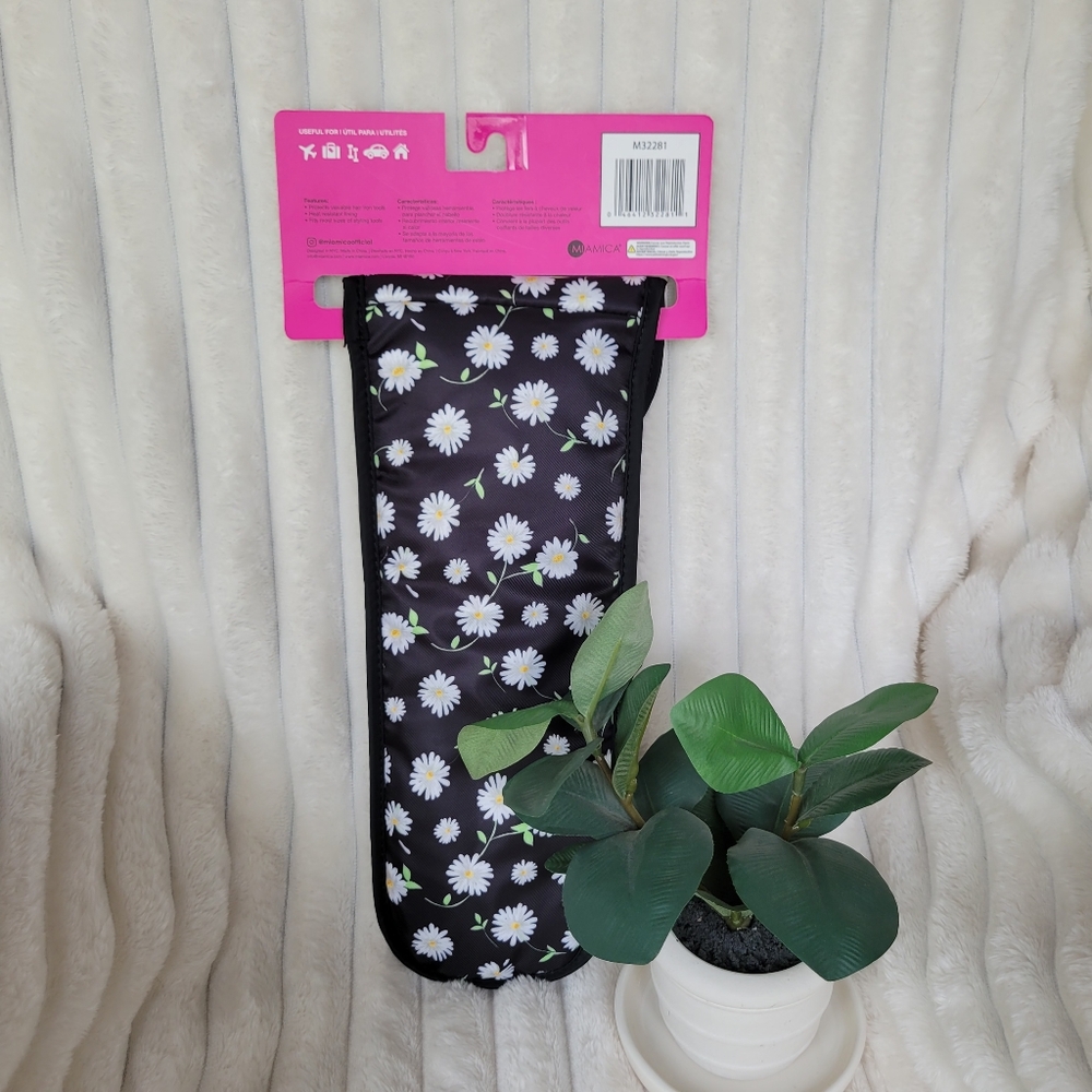 Hot Hair Iron travel case black with Daisies- Miamica - Picture 6 of 6